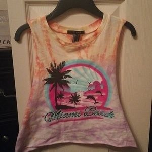 Crop, tye dye, 80s tank top